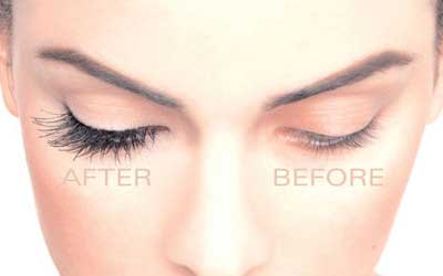 Lashes before and after