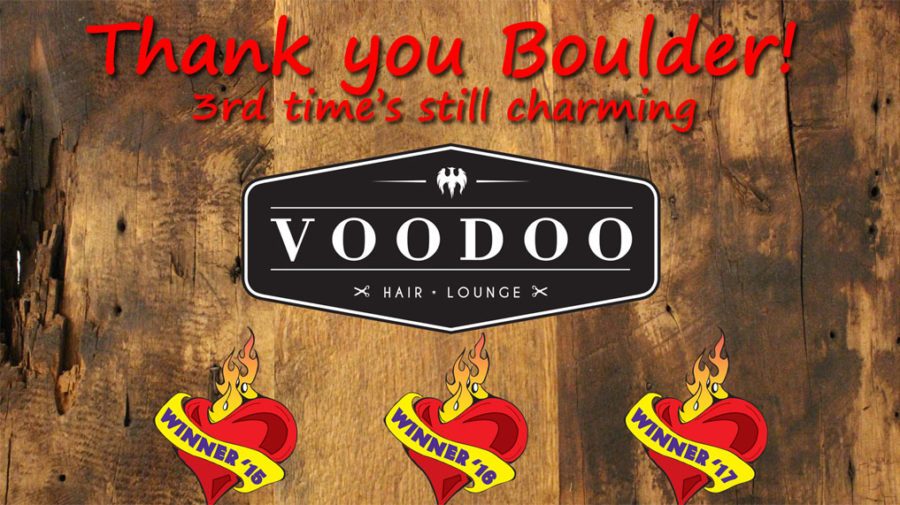 VooDoo Hair Lounge wins 2017 Best of Boulder, thanks Boulder Co