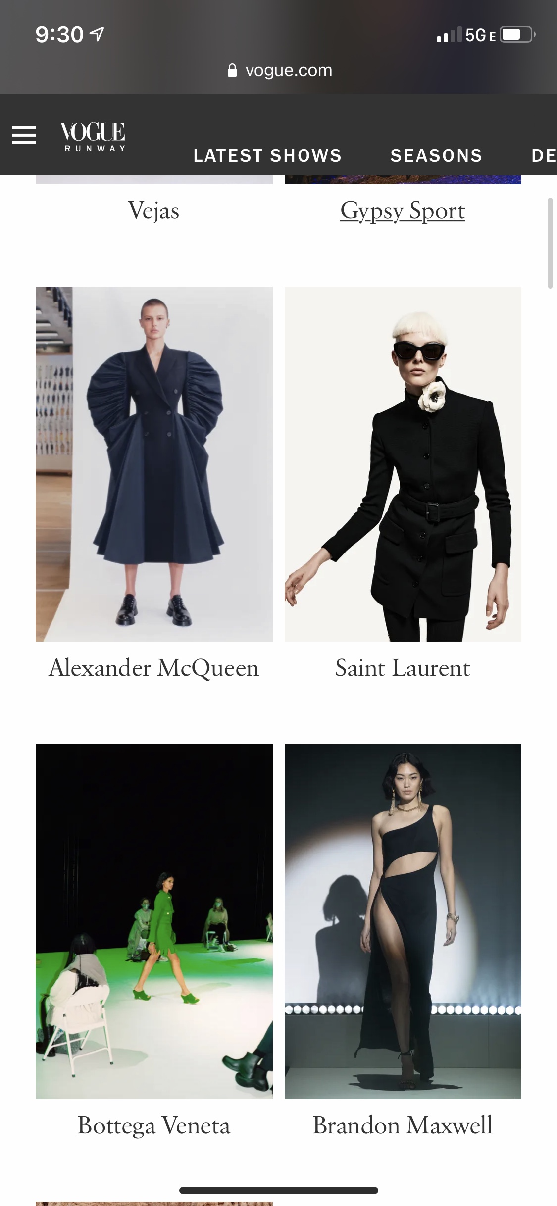 Vogue 2021 Designers